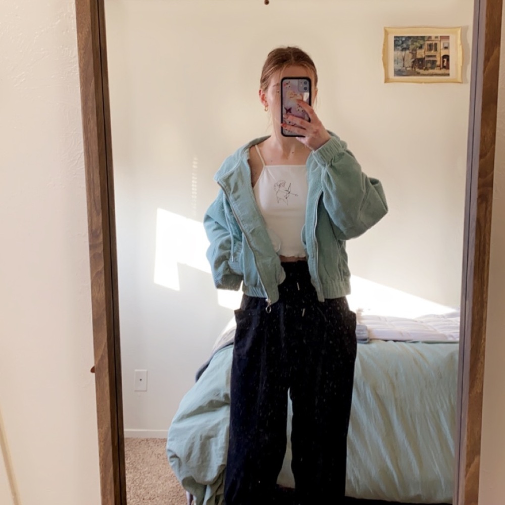 teal corduroy jacket - Picture 3 of 3
